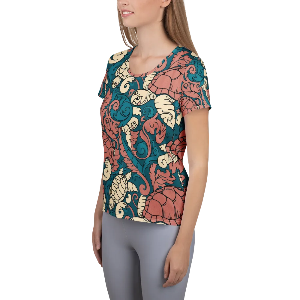 Tidal Baroque on Women's Athletic T-Shirt — Left