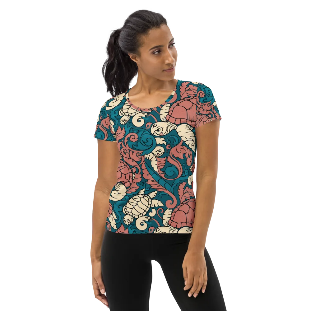 Tidal Baroque on Women's Athletic T-Shirt — Front