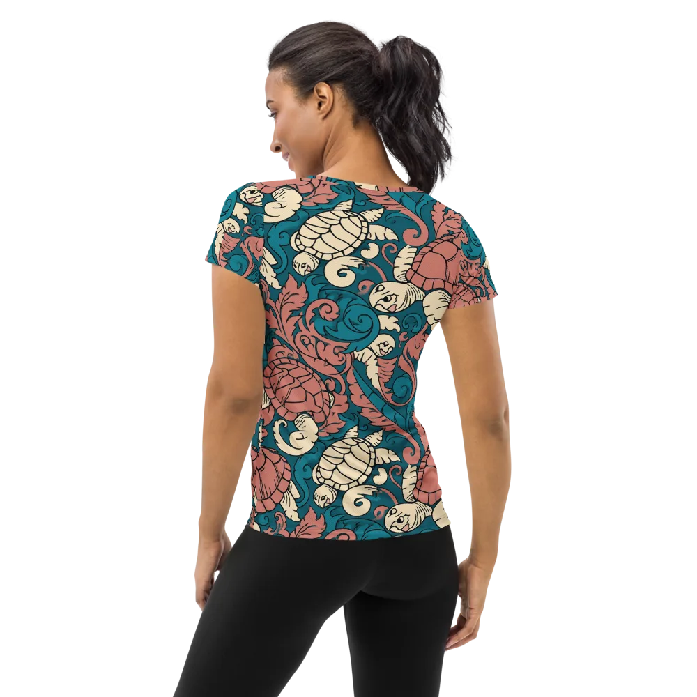 Tidal Baroque on Women's Athletic T-Shirt — Back