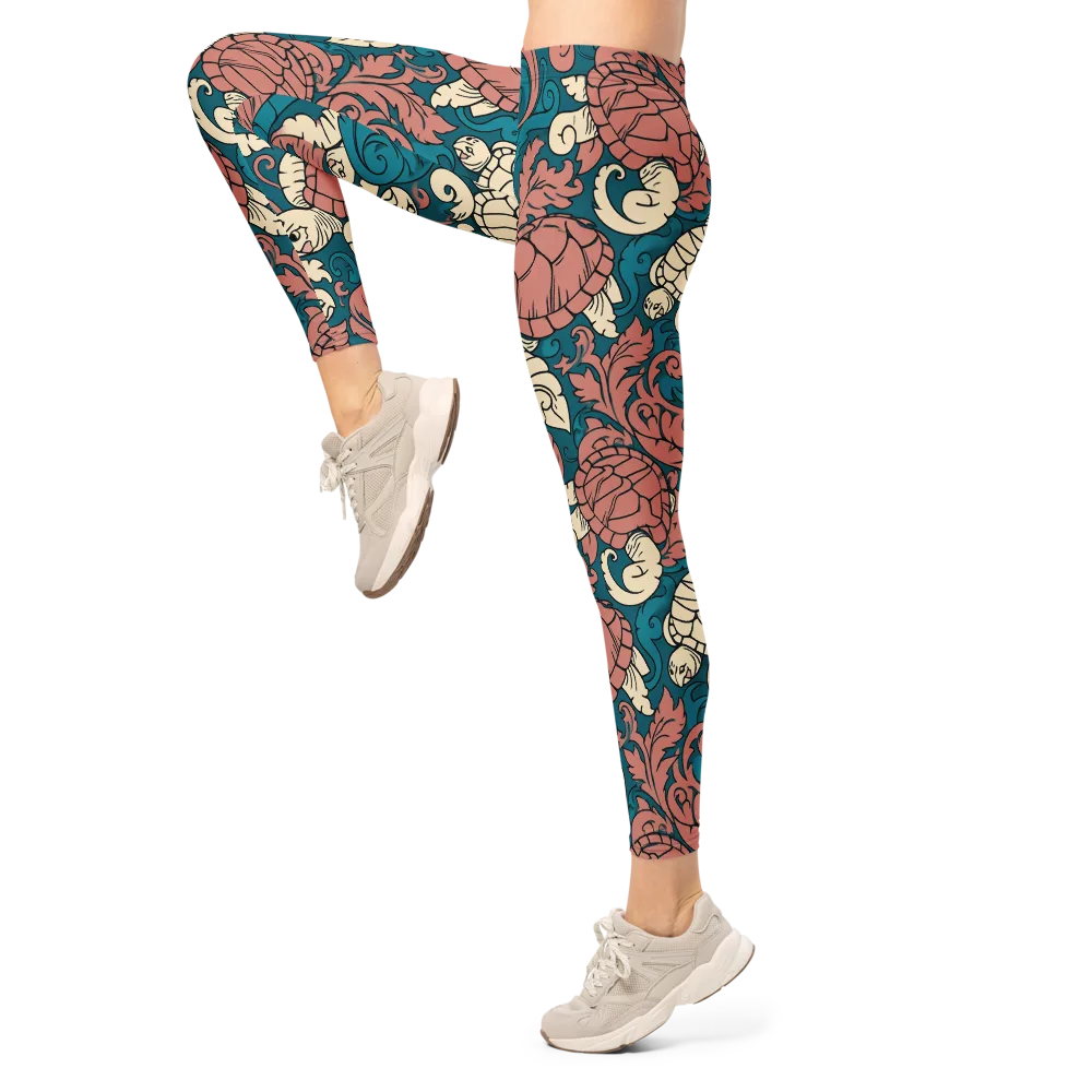 Tidal Baroque on Leggings — Left