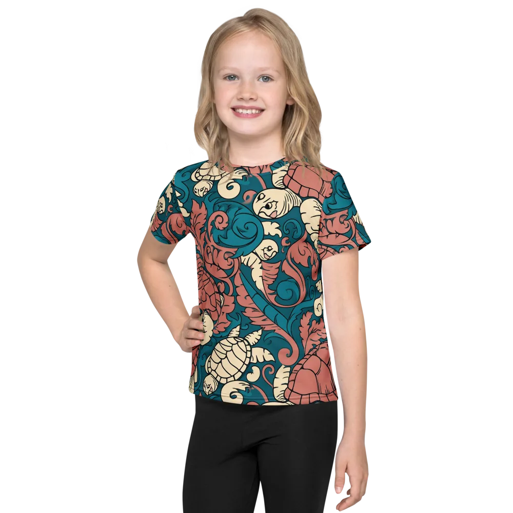Tidal Baroque on Kids Crew Neck T-Shirt — Front