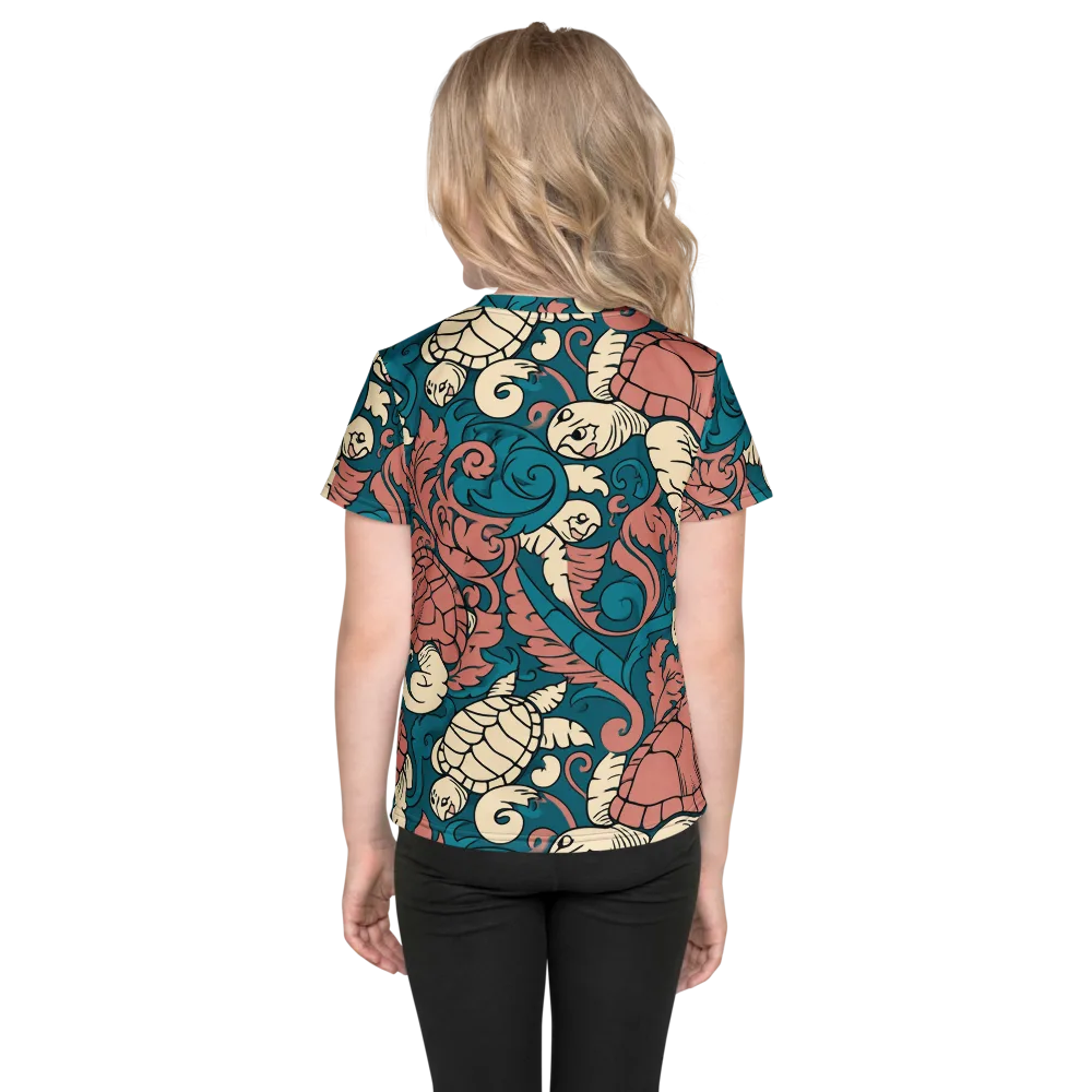Tidal Baroque on Kids Crew Neck T-Shirt — Back