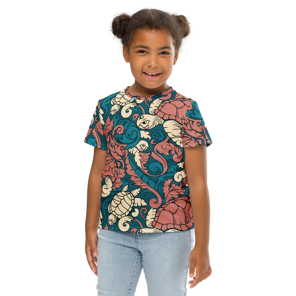 Tidal Baroque on Kids Crew Neck T-Shirt — Front