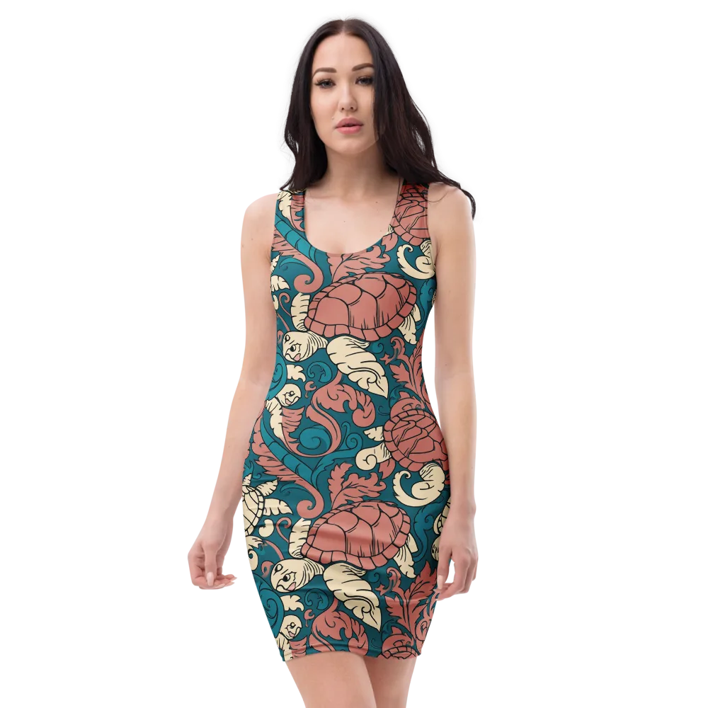 Tidal Baroque on Bodycon Dress — Front
