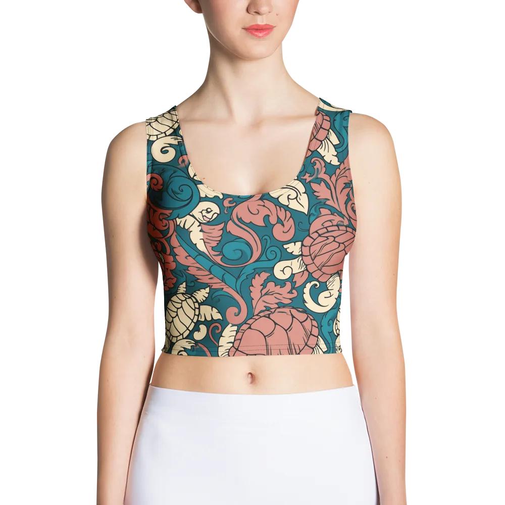 Tidal Baroque on Crop Top — Front