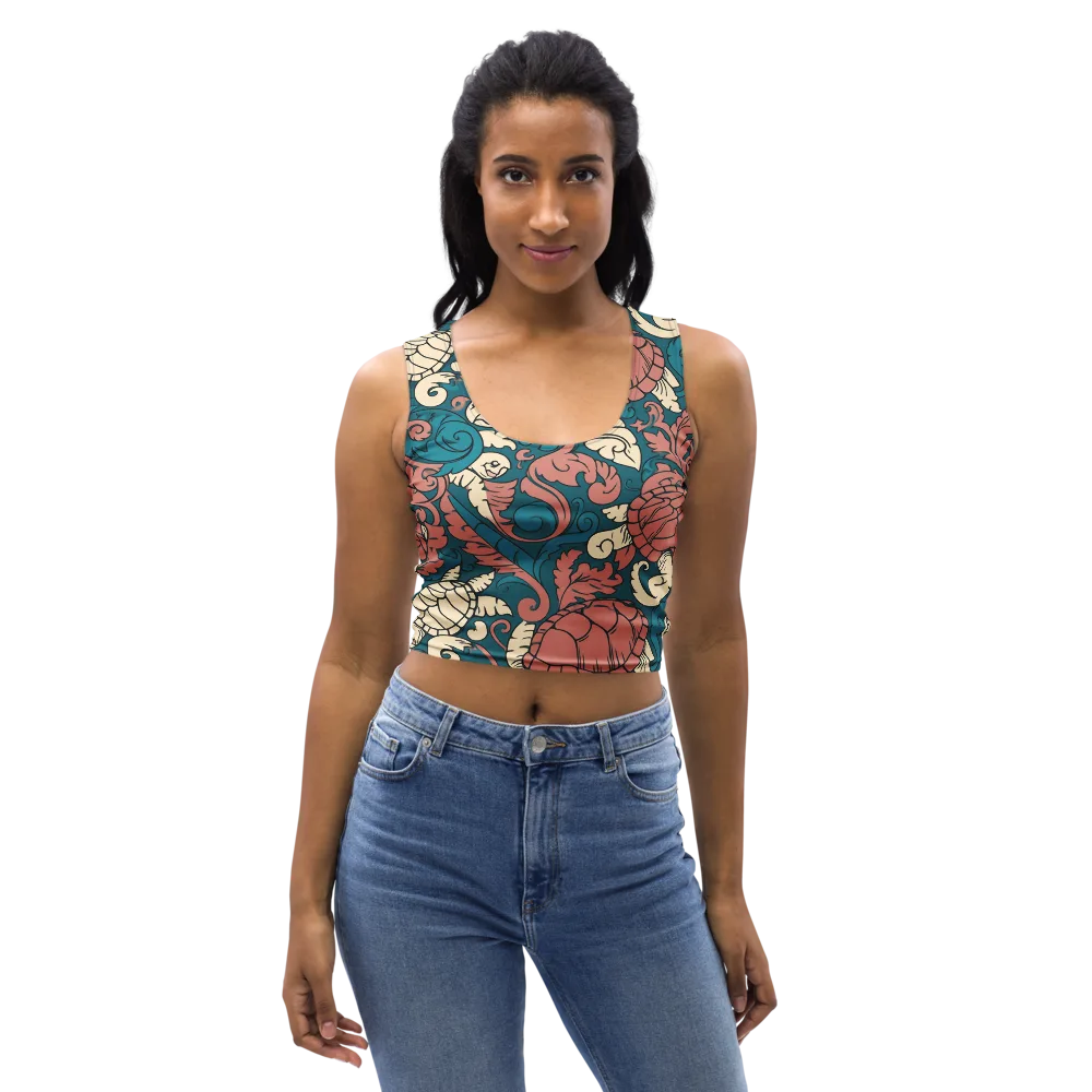 Tidal Baroque on Crop Top — Front