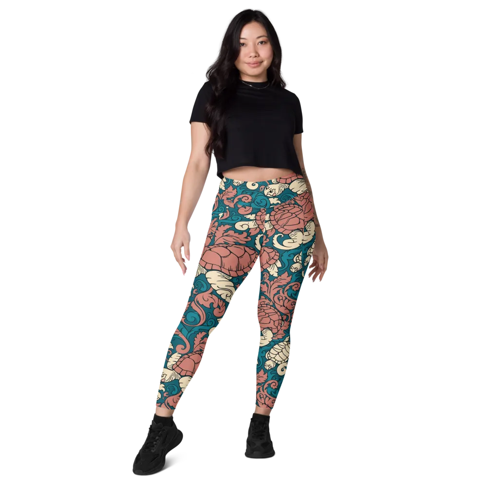 Tidal Baroque on Leggings with Pockets — Front