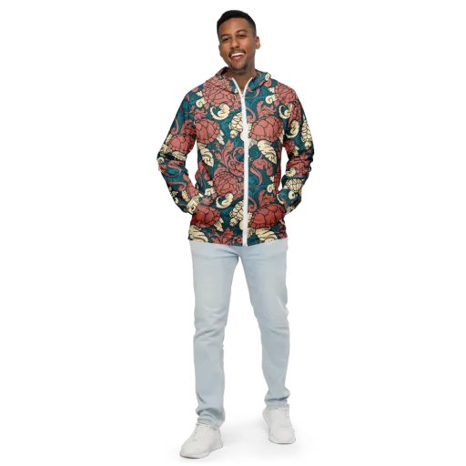 Tidal Baroque on a Men's Windbreaker