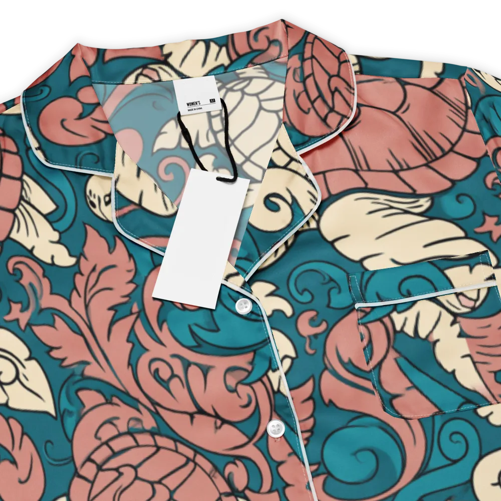 Tidal Baroque on Women's Short Sleeve Pajama Top — Product details