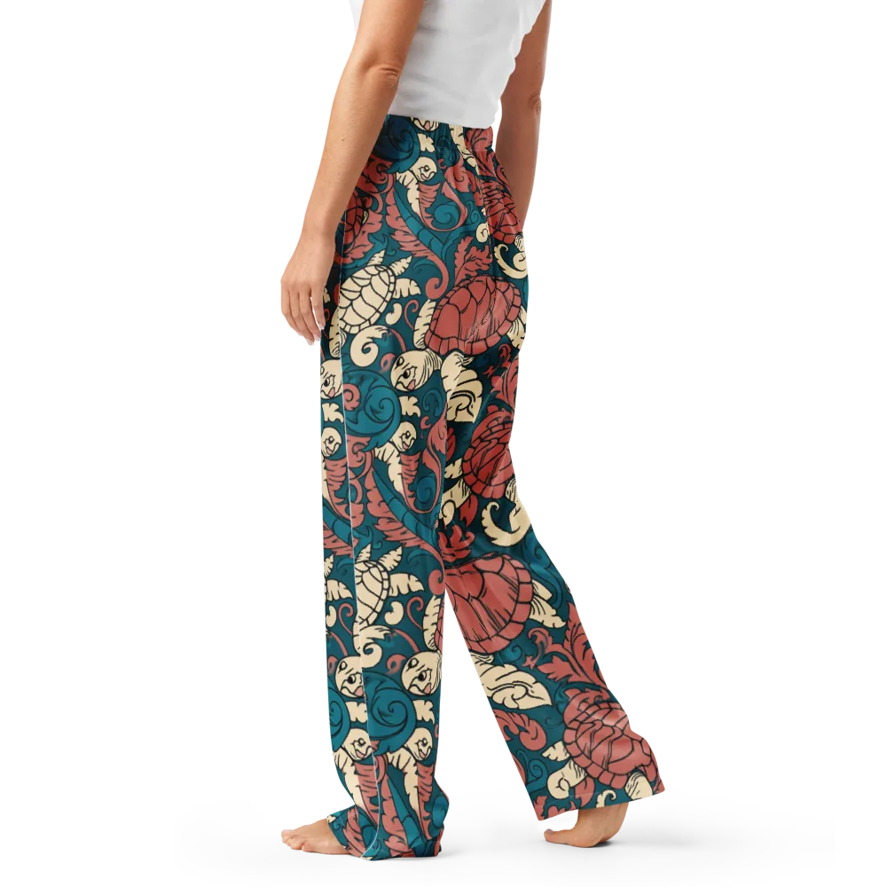 Tidal Baroque on Women's Pajama Pants — Left