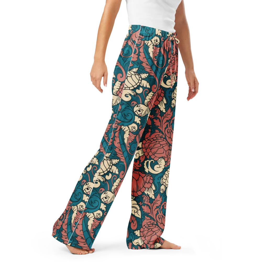 Tidal Baroque on Women's Pajama Pants — Right Front