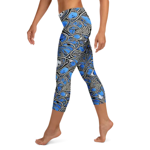 Inkfish Rhapsody on a Capri Leggings