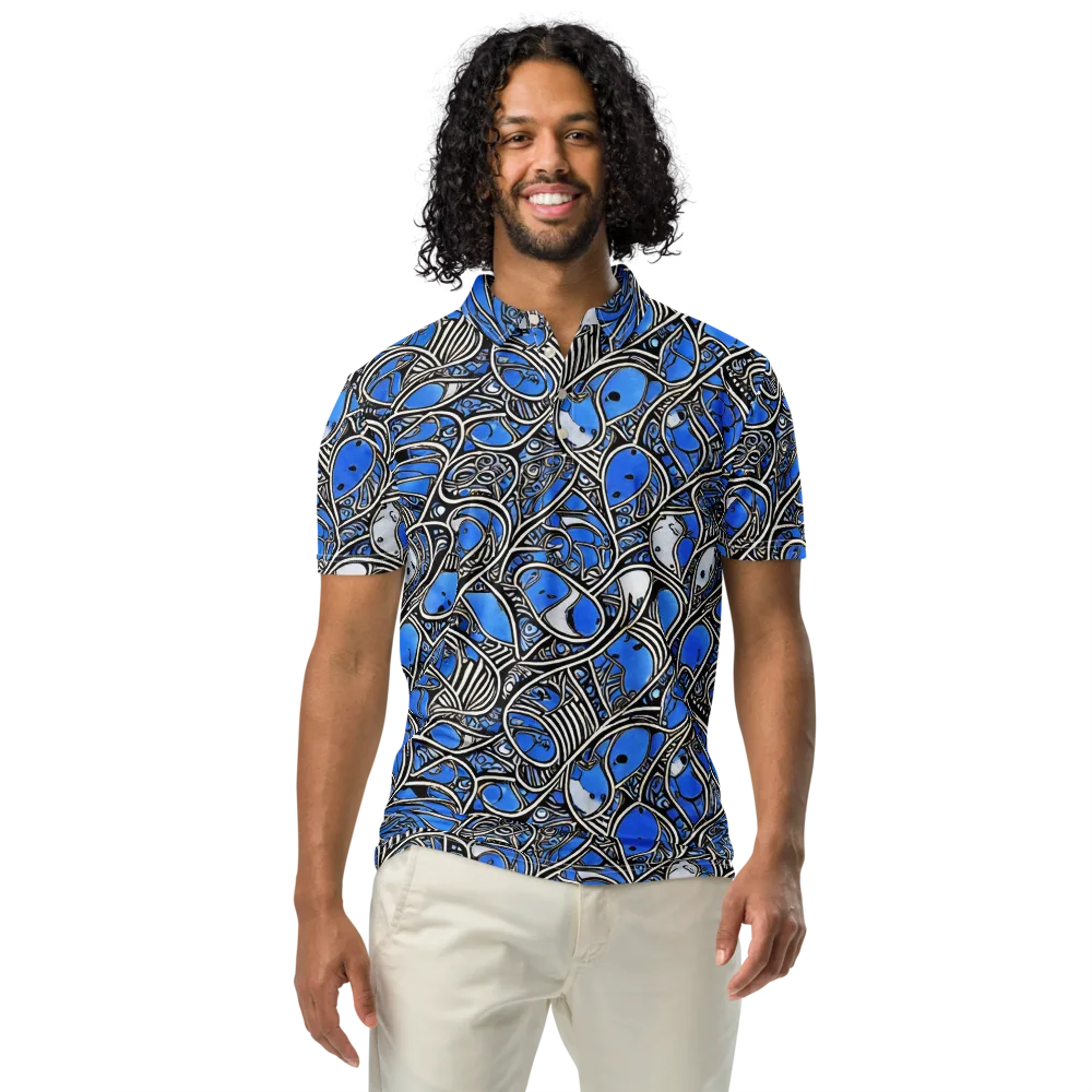 Inkfish Rhapsody on Men's Slim Fit Polo Shirt — Front