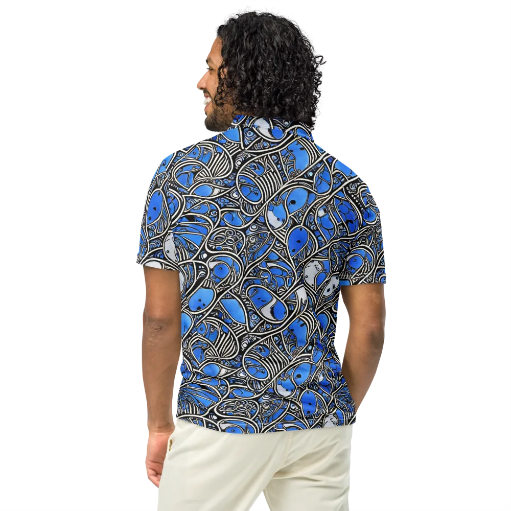 Inkfish Rhapsody on Men's Slim Fit Polo Shirt — Back