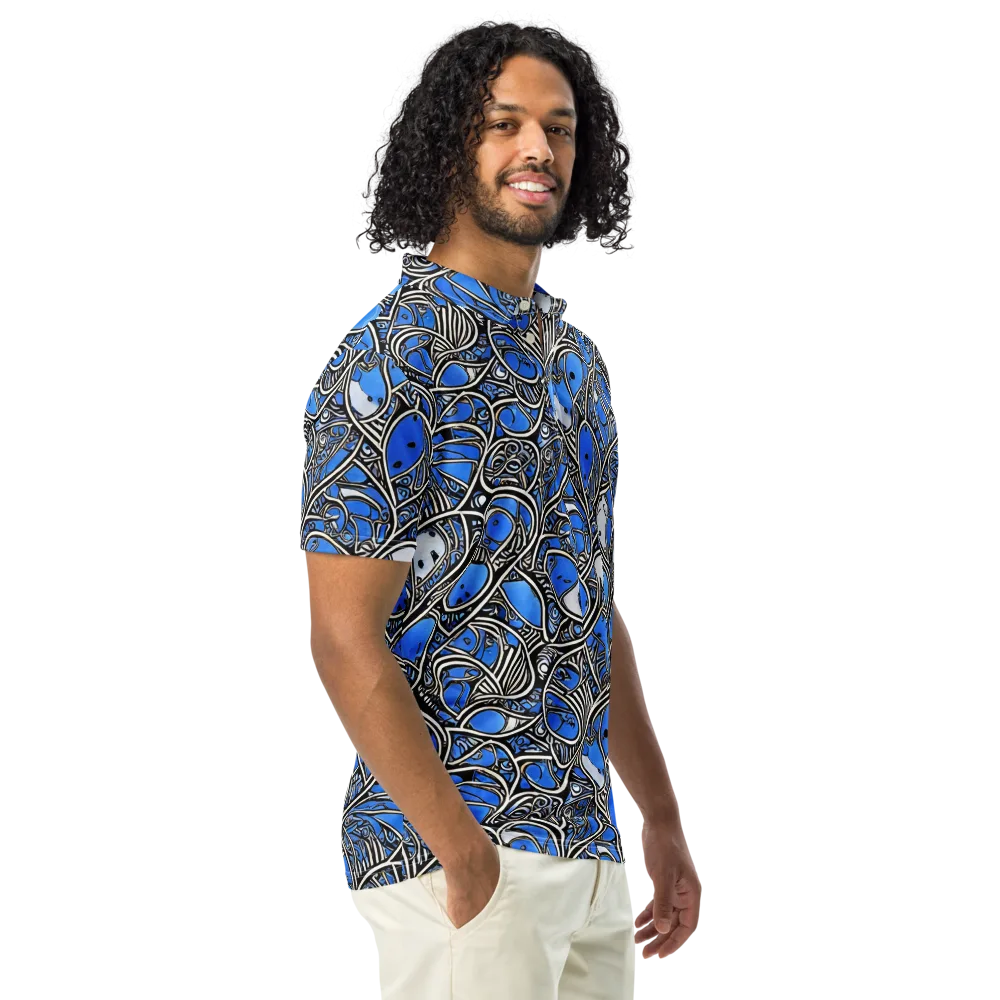 Inkfish Rhapsody on Men's Slim Fit Polo Shirt — Right Front