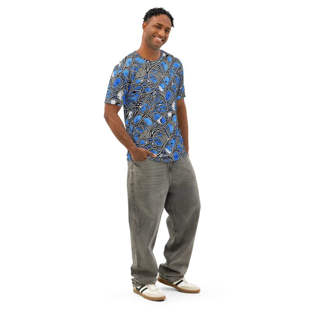Inkfish Rhapsody on Men's Cotton Crew Neck T-Shirt — Right Front
