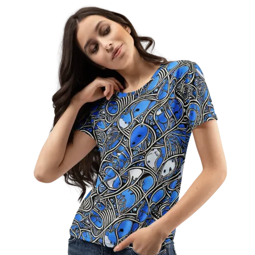 Inkfish Rhapsody on a Women's Crew Neck T-Shirt