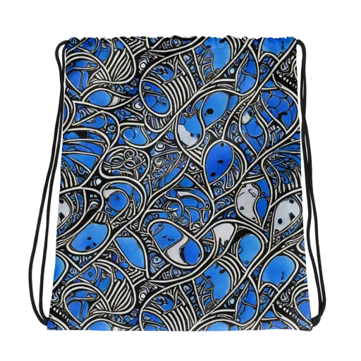 Inkfish Rhapsody on a Drawstring Bag