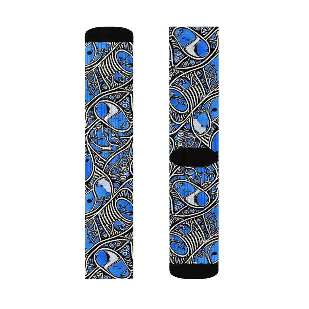 Inkfish Rhapsody on Socks — Right Sock
