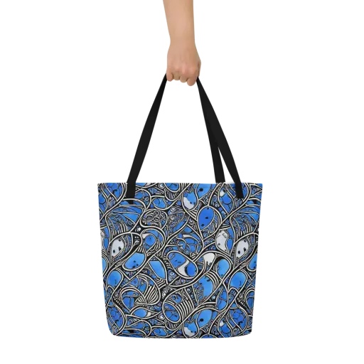 Inkfish Rhapsody on a Large Tote Bag W/ Pocket