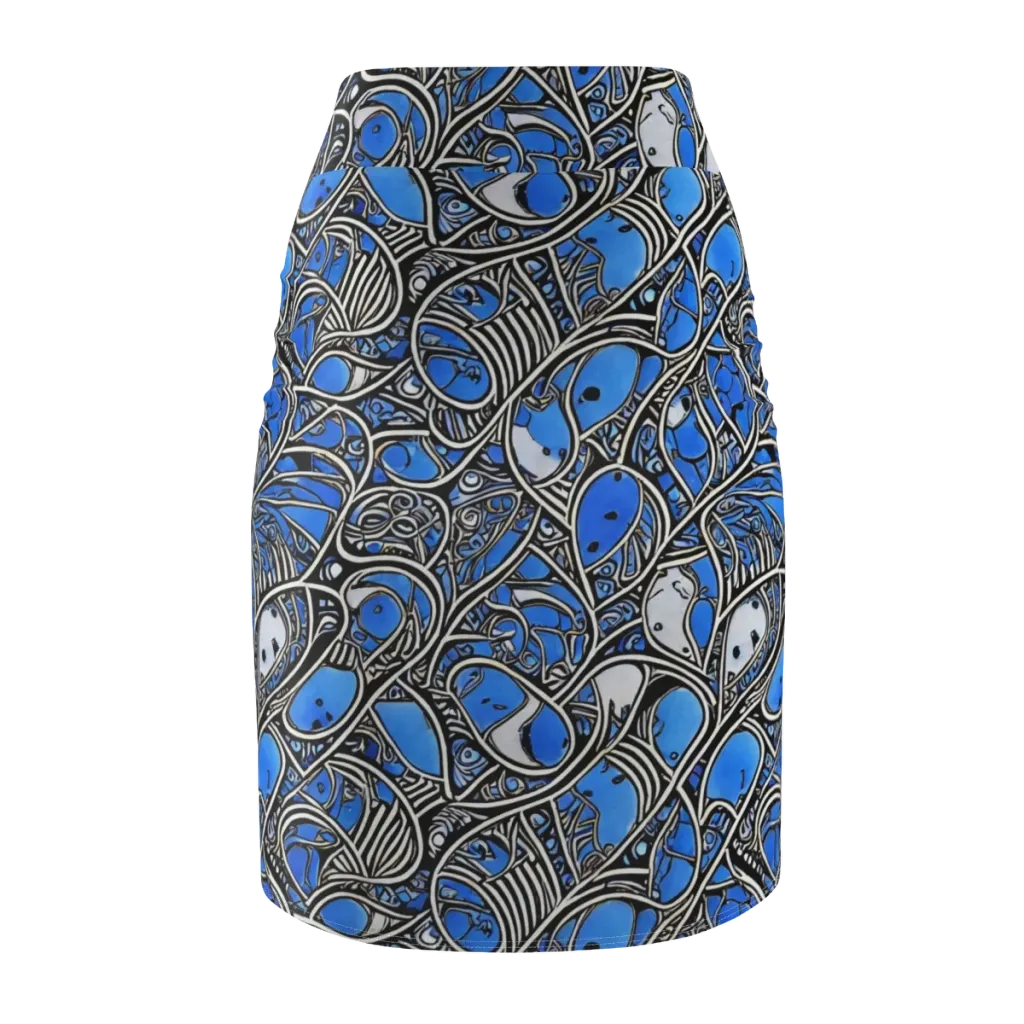 Inkfish Rhapsody on Pencil Skirt — Back