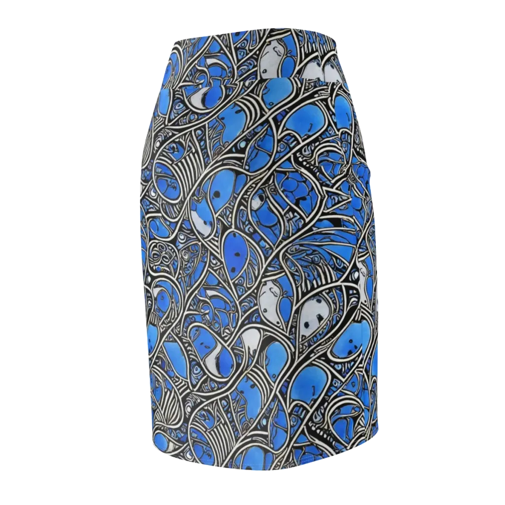 Inkfish Rhapsody on Pencil Skirt — Back Side