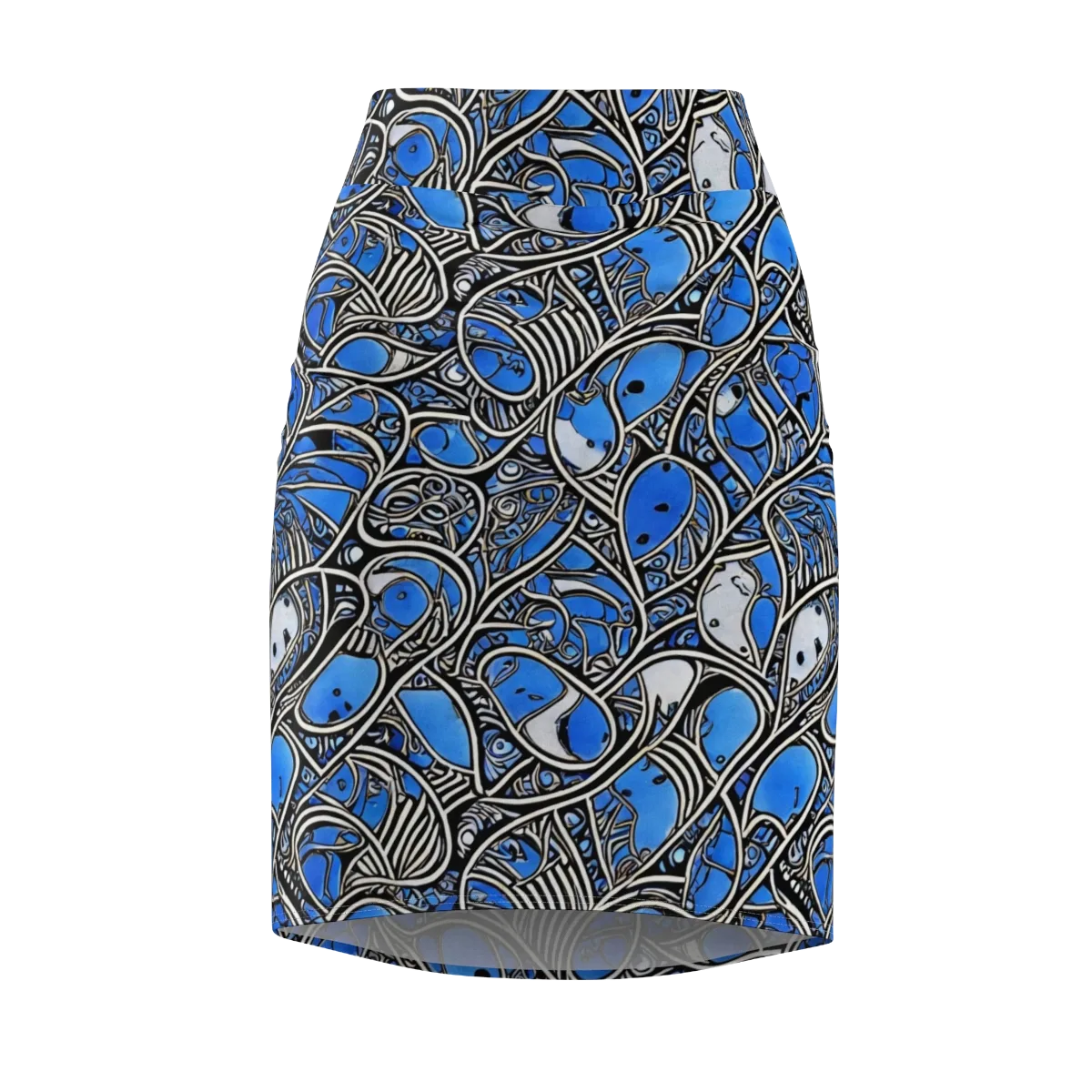 Inkfish Rhapsody on Pencil Skirt — Front