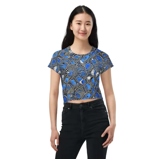 Inkfish Rhapsody on a Crop Tee
