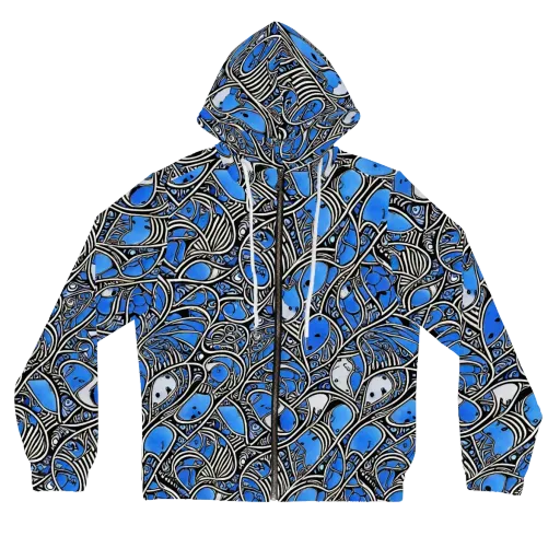 Inkfish Rhapsody on a Women's Full-Zip Hoodie