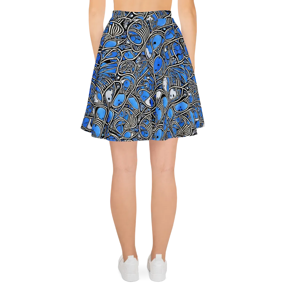 Inkfish Rhapsody on Skater Skirt — Back