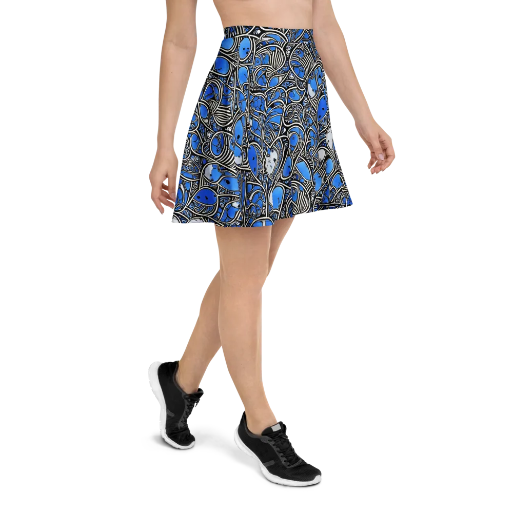 Inkfish Rhapsody on Skater Skirt — Right