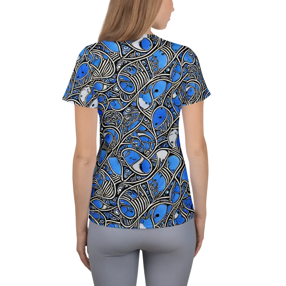 Inkfish Rhapsody on Women's Athletic T-Shirt — Back