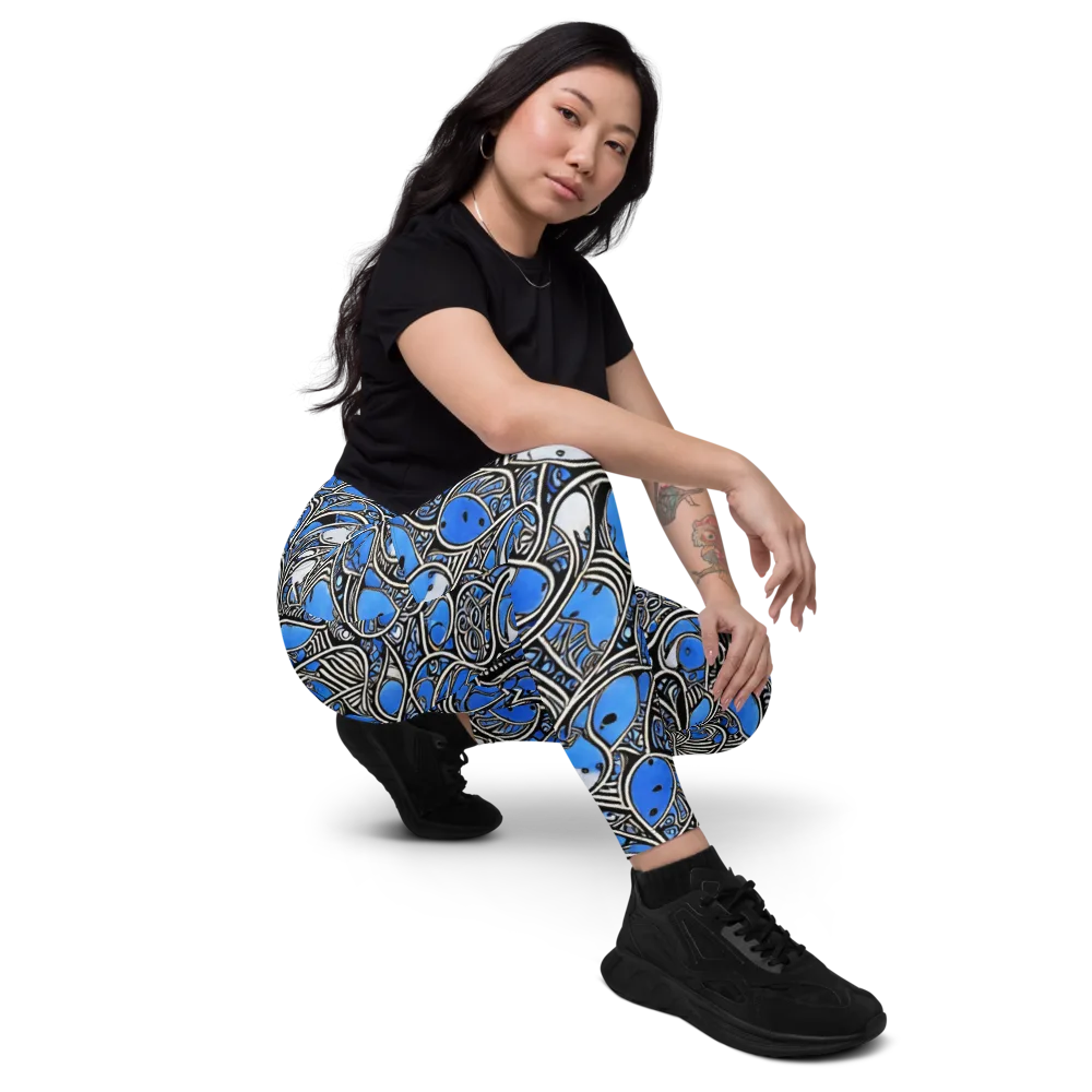 Inkfish Rhapsody on Leggings with Pockets — Right Front