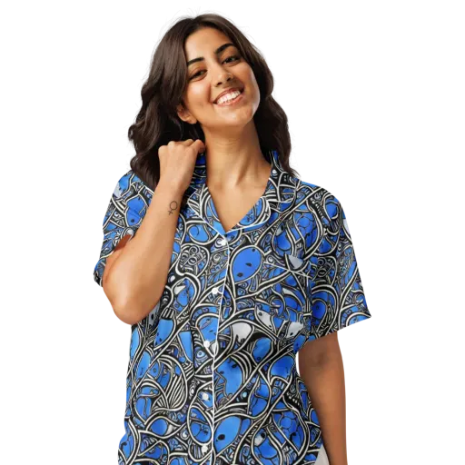 Inkfish Rhapsody on a Women's Short Sleeve Pajama Top