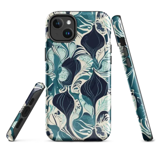 Indigo Tidal Garden on a MagSafe Tough Case for iPhone®