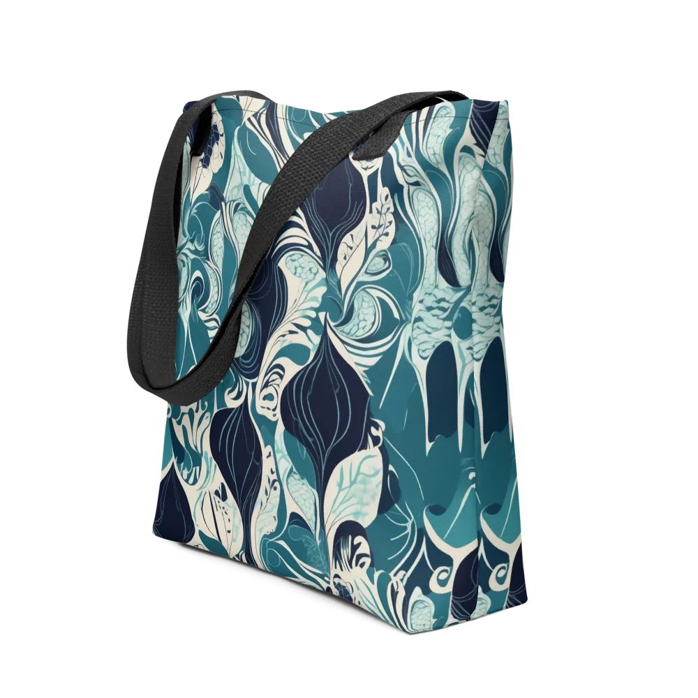 Indigo Tidal Garden on Tote Bag — Front