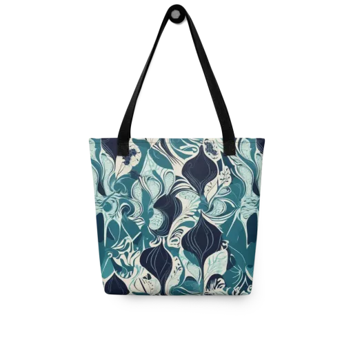 Indigo Tidal Garden on a Tote Bag