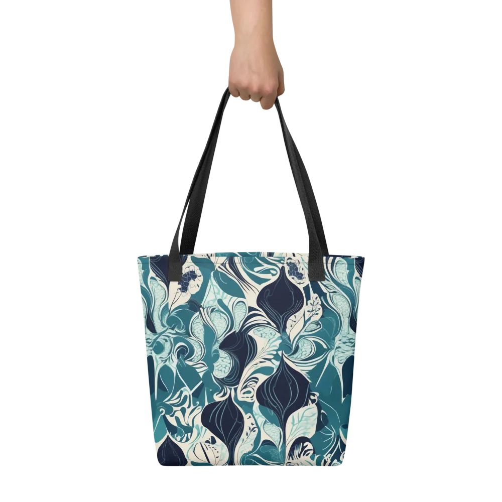 Indigo Tidal Garden on Tote Bag — Front