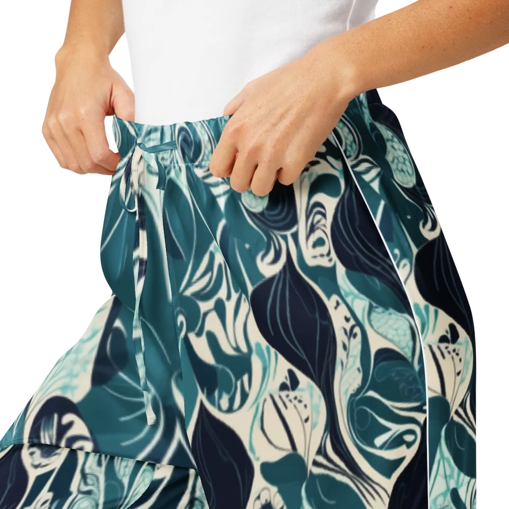 Indigo Tidal Garden on Women's Pajama Pants — Product details