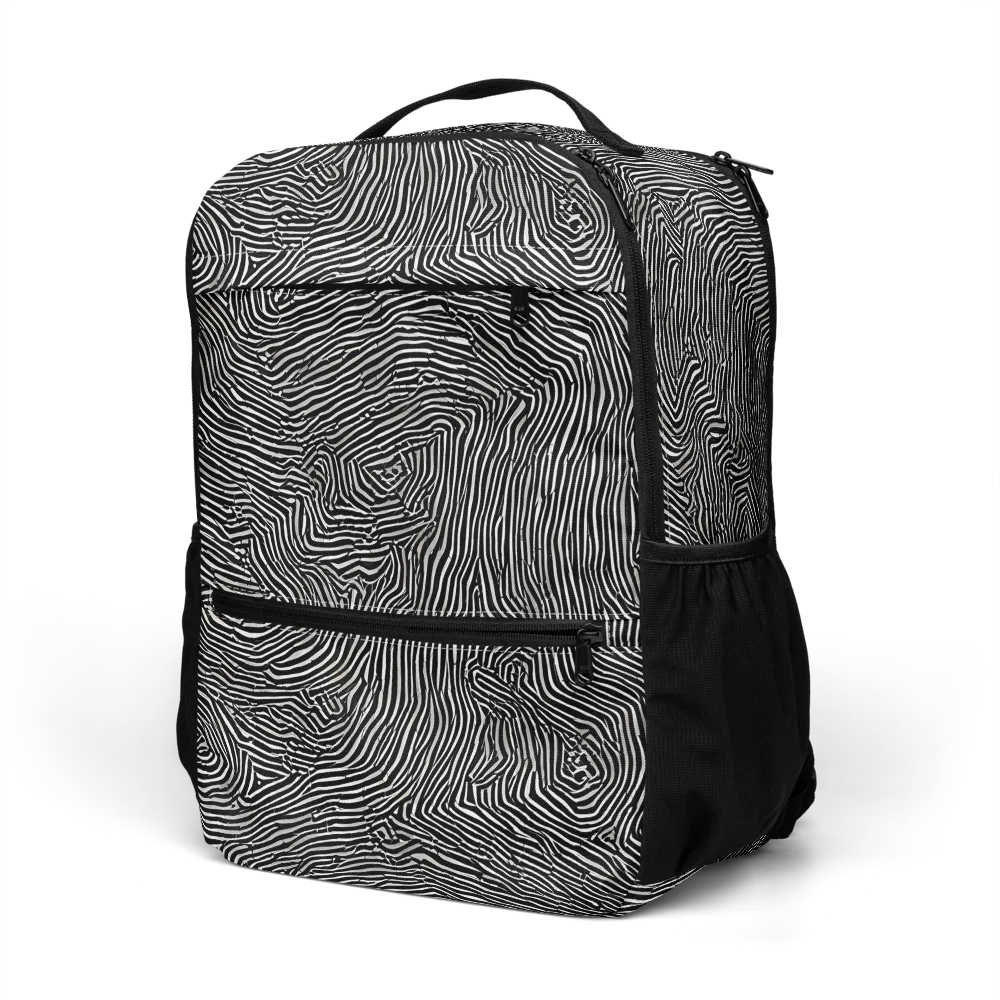 Fingerprint Noir on Utility Backpack — Left Front
