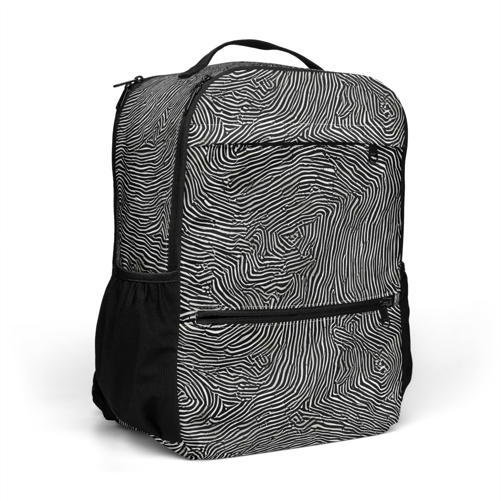Fingerprint Noir on Utility Backpack — Right Front