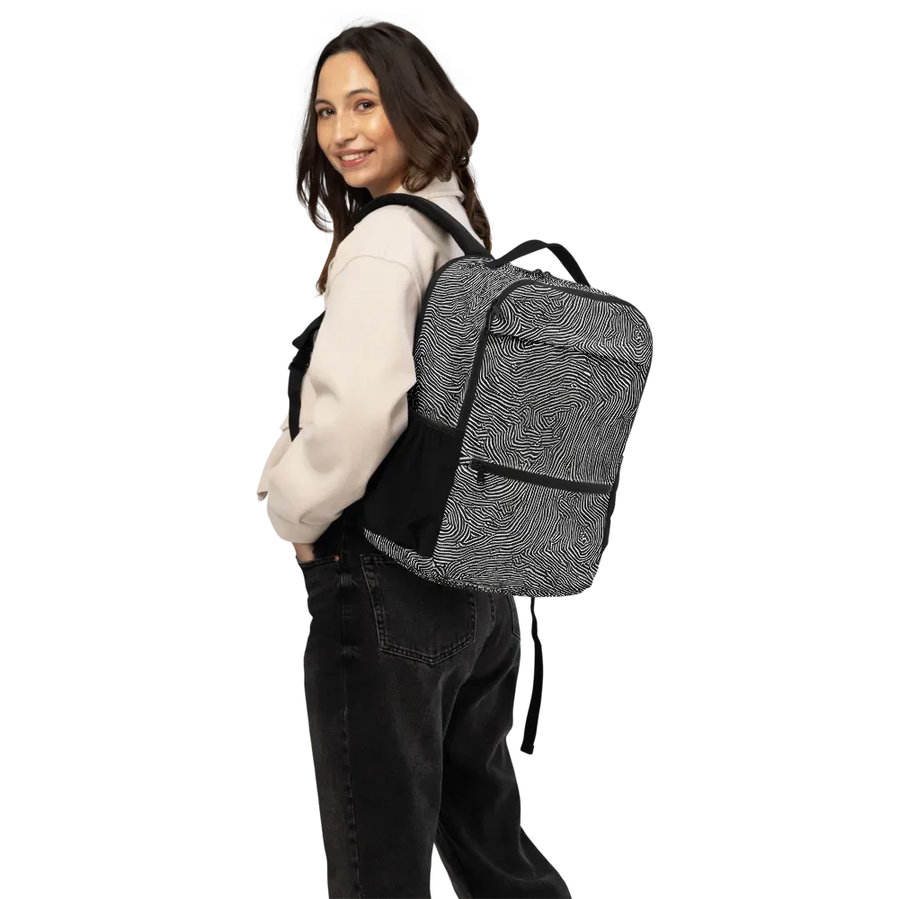 Fingerprint Noir on Utility Backpack — Back