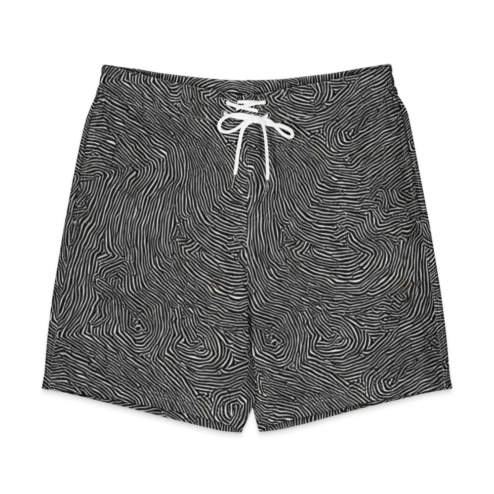 Fingerprint Noir on Men's Board Shorts — Front