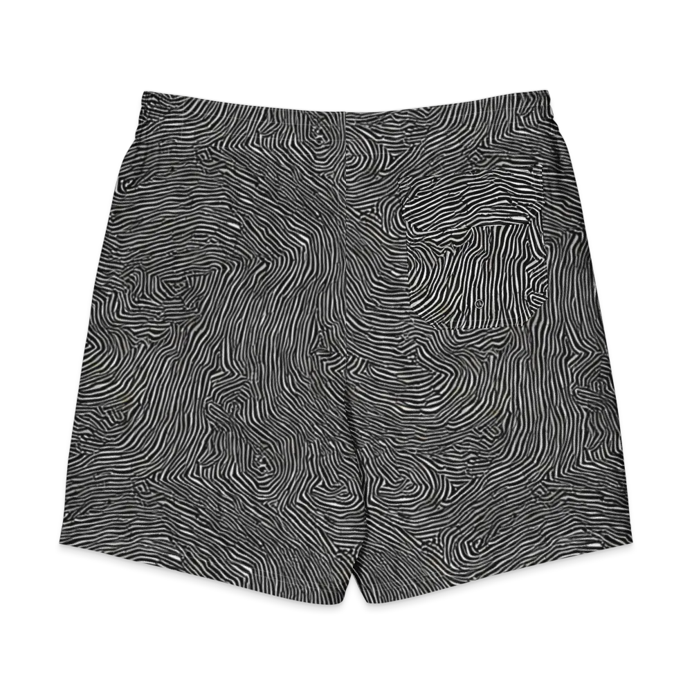 Fingerprint Noir on Men's Board Shorts — Back