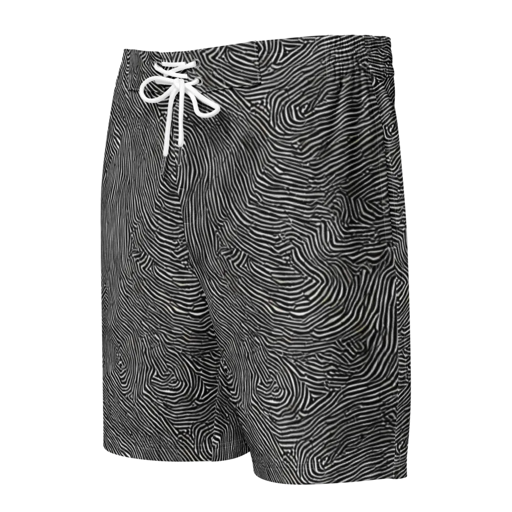 Fingerprint Noir on Men's Board Shorts — Front