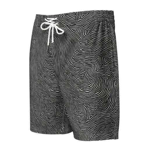 Fingerprint Noir on a Men's Board Shorts