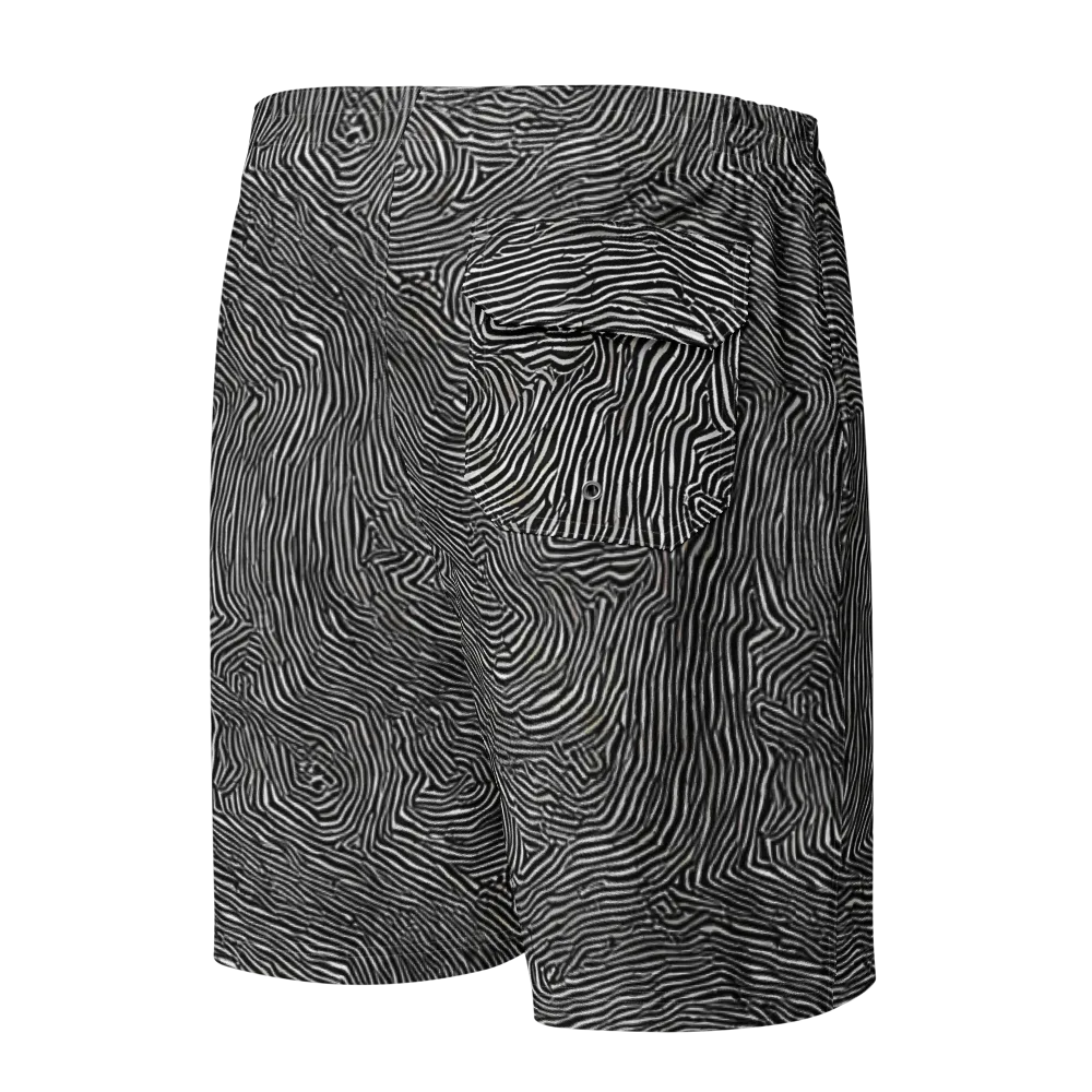 Fingerprint Noir on Men's Board Shorts — Back
