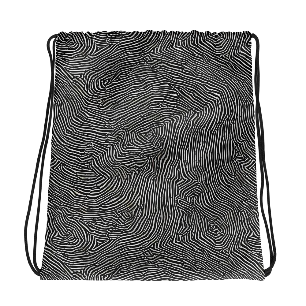 Fingerprint Noir on Drawstring Bag — Photo