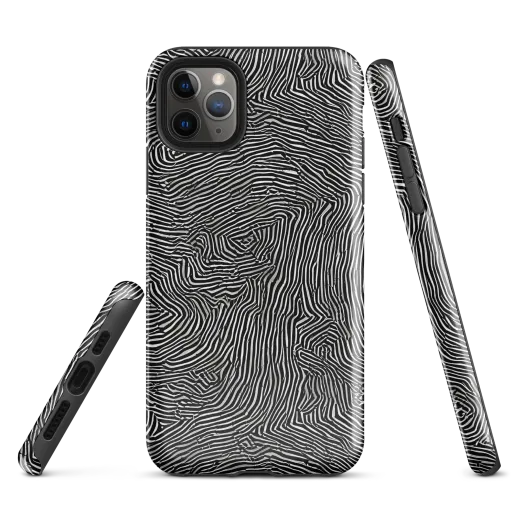 Fingerprint Noir on a Tough Case for iPhone®