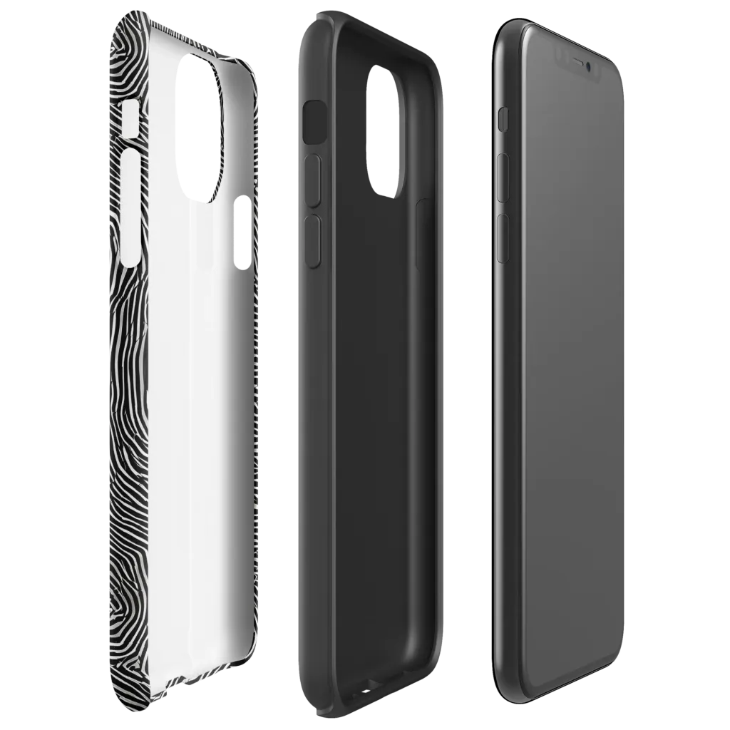 Fingerprint Noir on Tough Case for iPhone® — Right